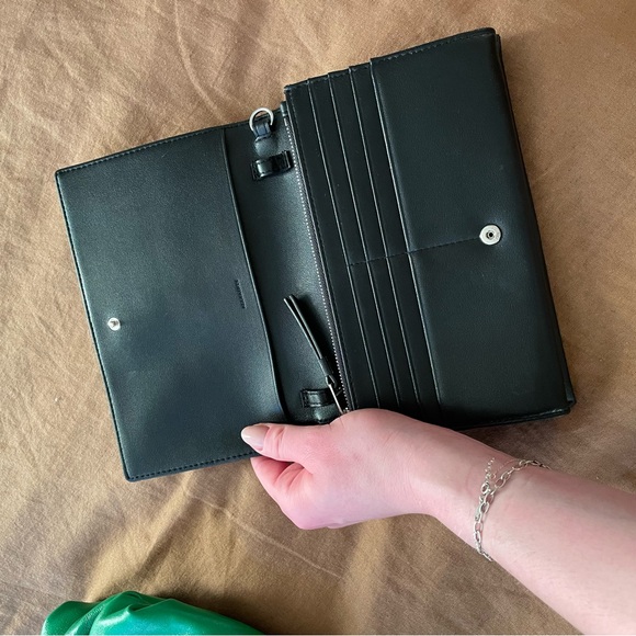 All Saints Snake Print Clutch - Black and Brown - Picture 2 of 9